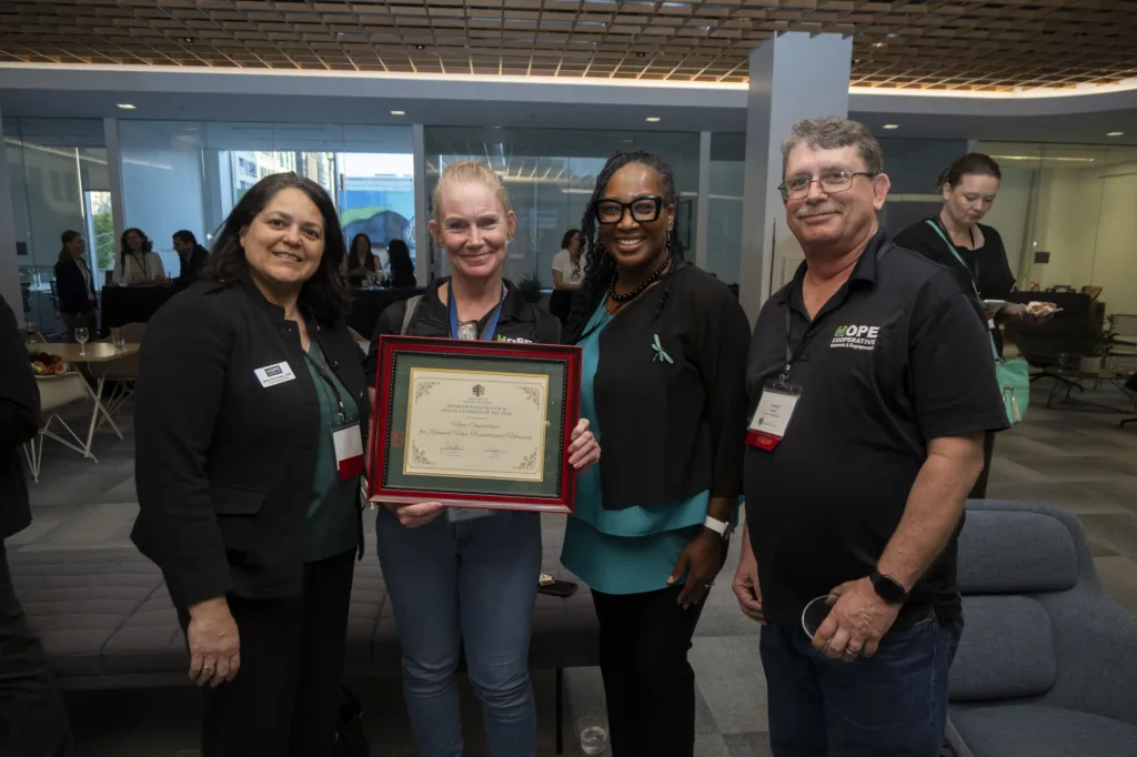 group photo with certificate